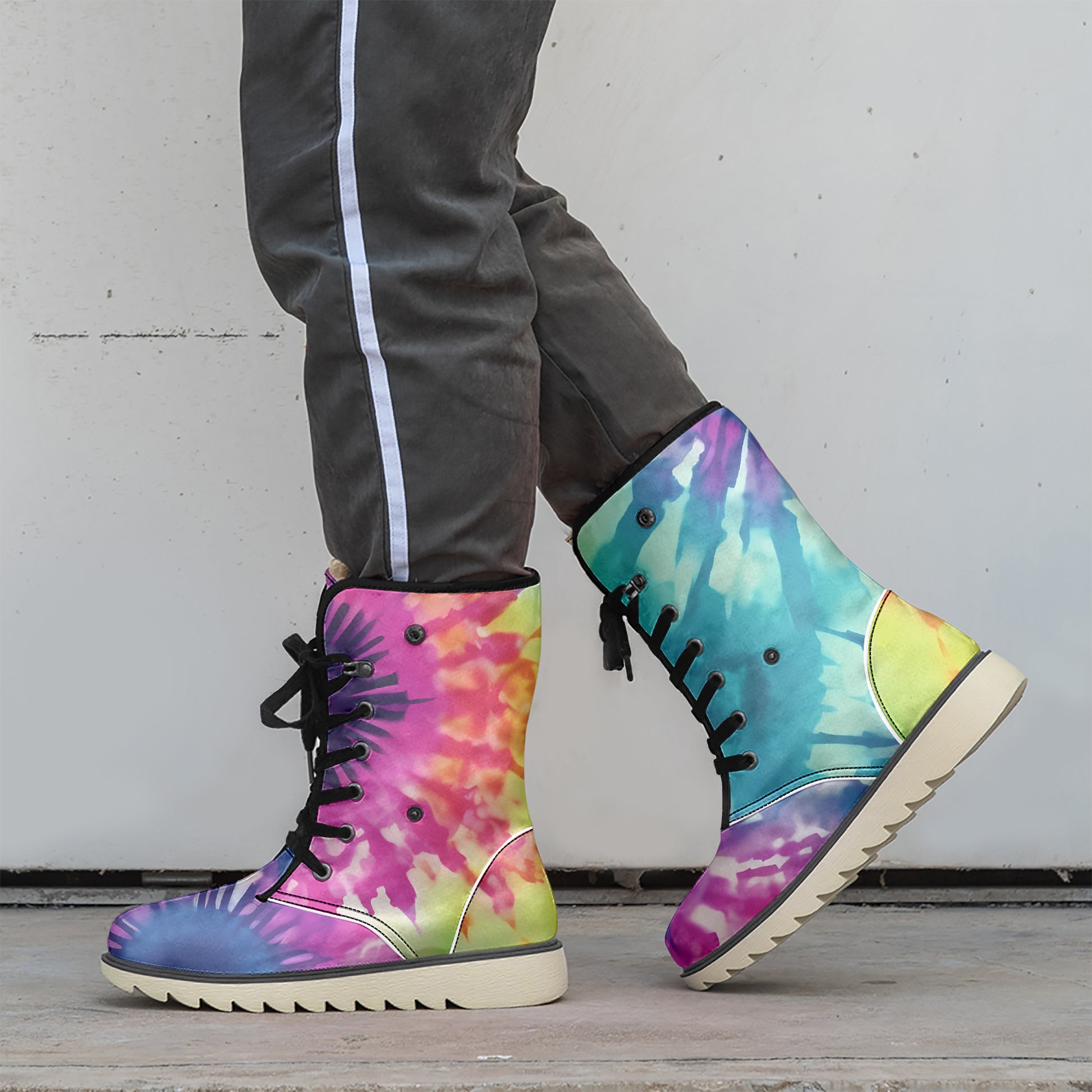 Tie Dye v2 Chic Boots mit Plüschfutter Stiefel JLR Design