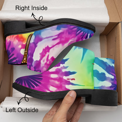 Tie Dye v2 elegante Reißverschluss-Stiefeletten Stiefeletten JLR Design