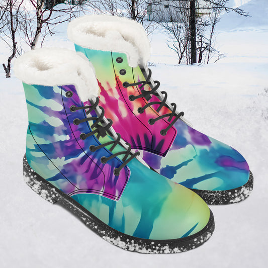Tie Dye v2 Faux Fur Leder Boots Boots JLR Design