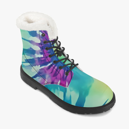 Tie Dye v2 Faux Fur Leder Boots Boots JLR Design