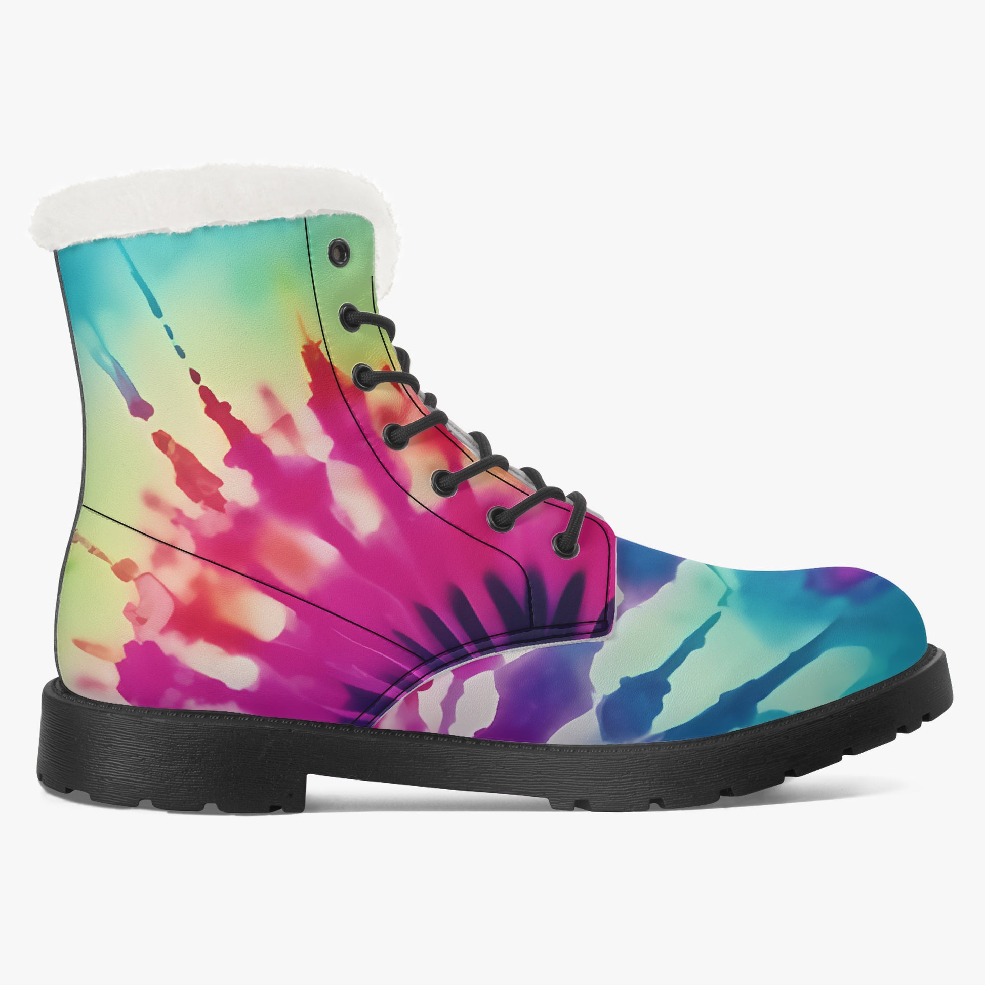 Tie Dye v2 Faux Fur Leder Boots Boots JLR Design