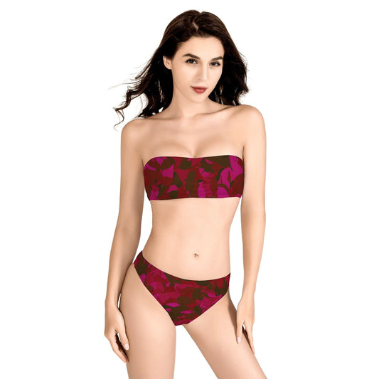 Trägerloser Red Leaf Bandeau Bikini Bandeau Bikini 69.99 Bandeau, Bikini, Damen, Leaf JLR Design