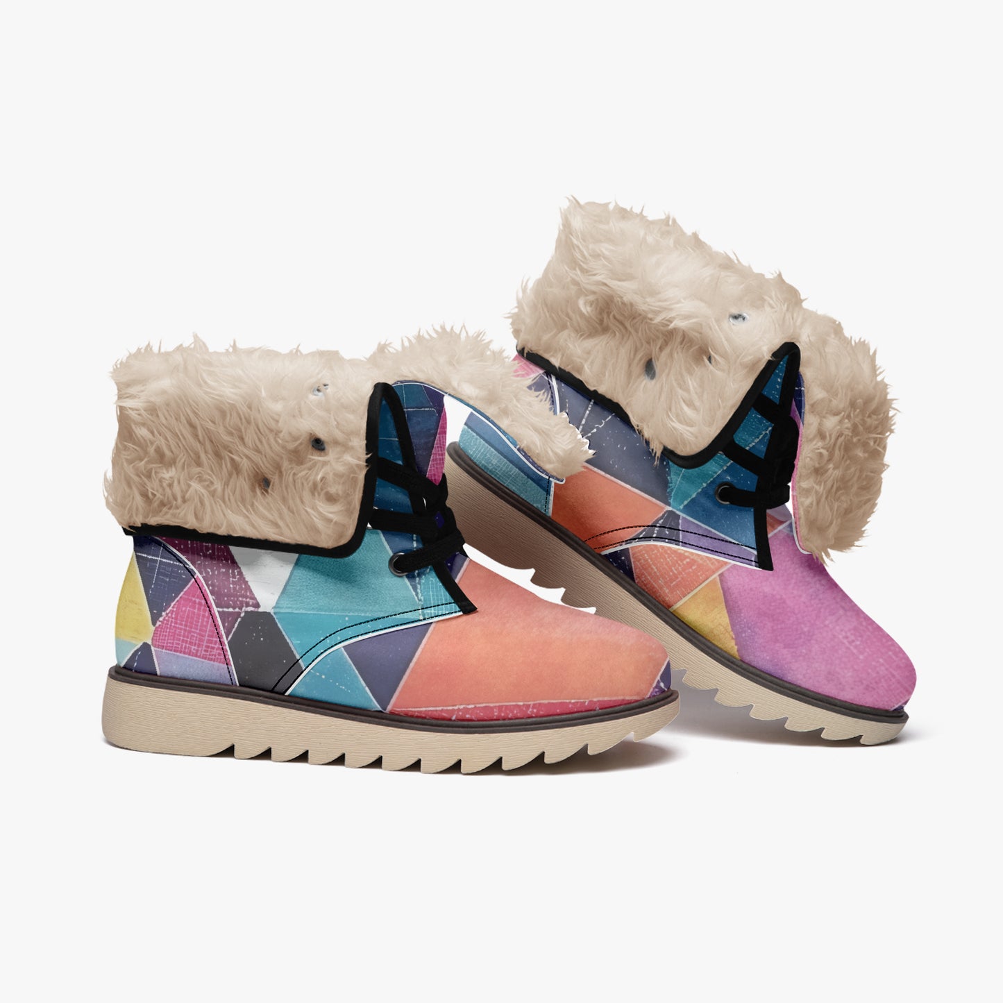 Triangle v1 Chic Boots mit Plüschfutter Stiefel JLR Design