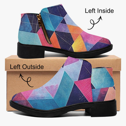 Triangle v1 elegante Reißverschluss-Stiefeletten Stiefeletten JLR Design