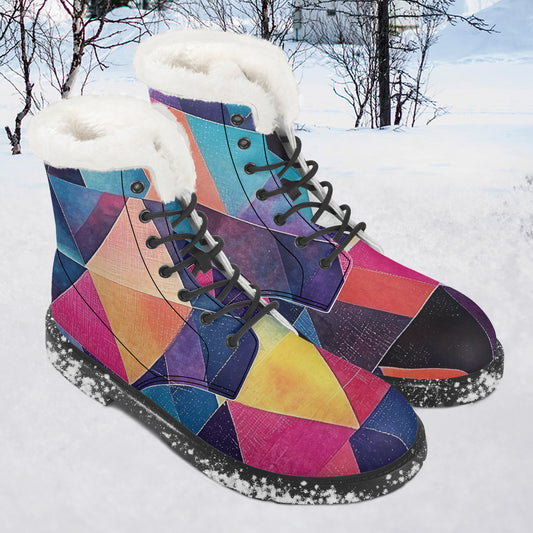 Triangle v1 Faux Fur Leder Boots Boots JLR Design