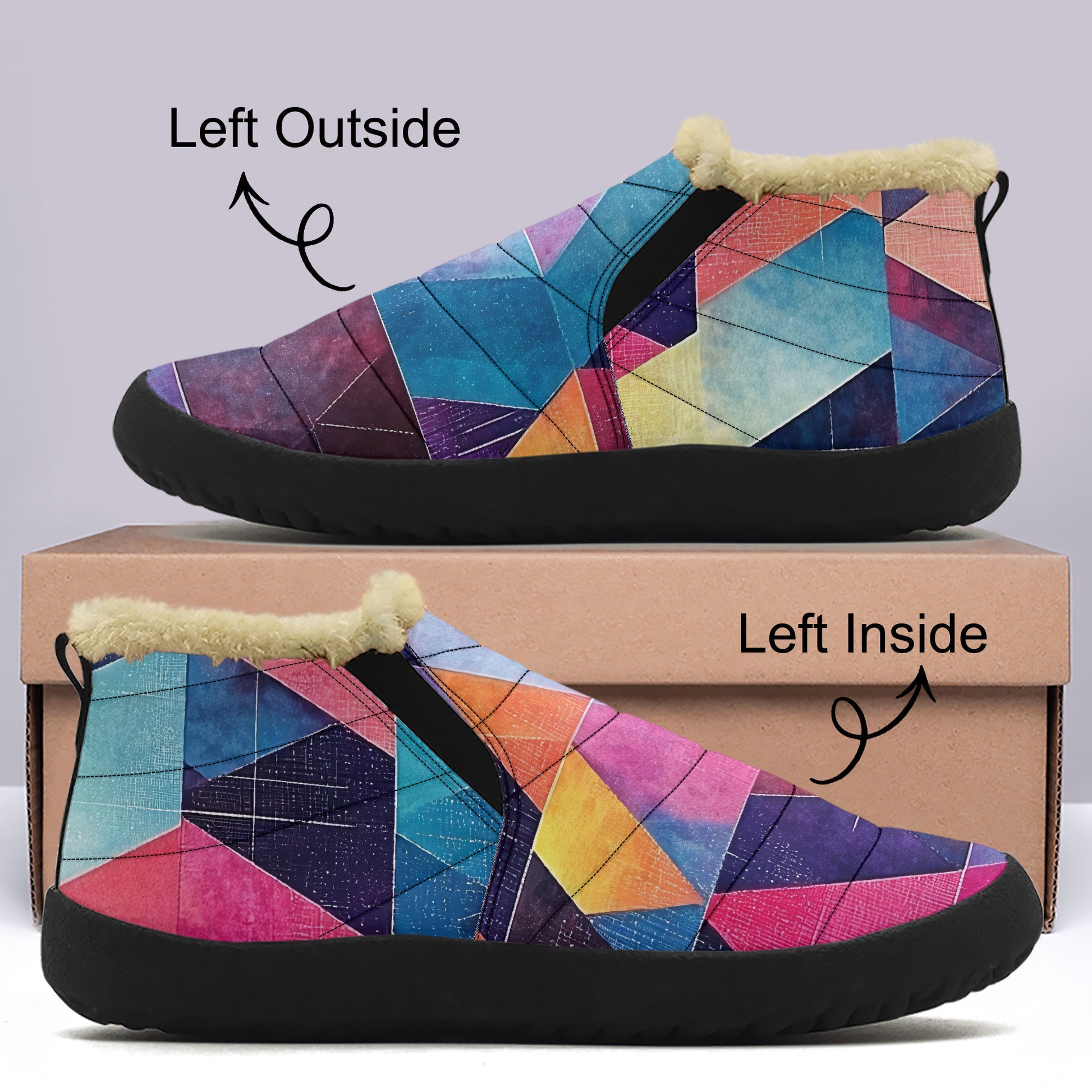 Triangle v1 Faux Fur Slipper Slipper JLR Design