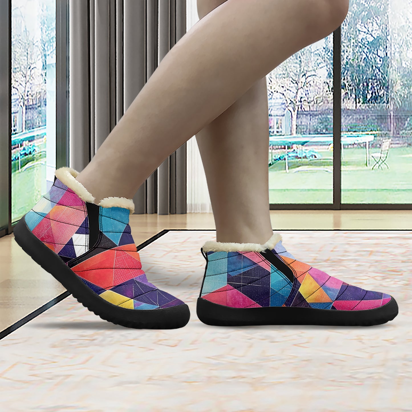 Triangle v1 Faux Fur Slipper Slipper JLR Design