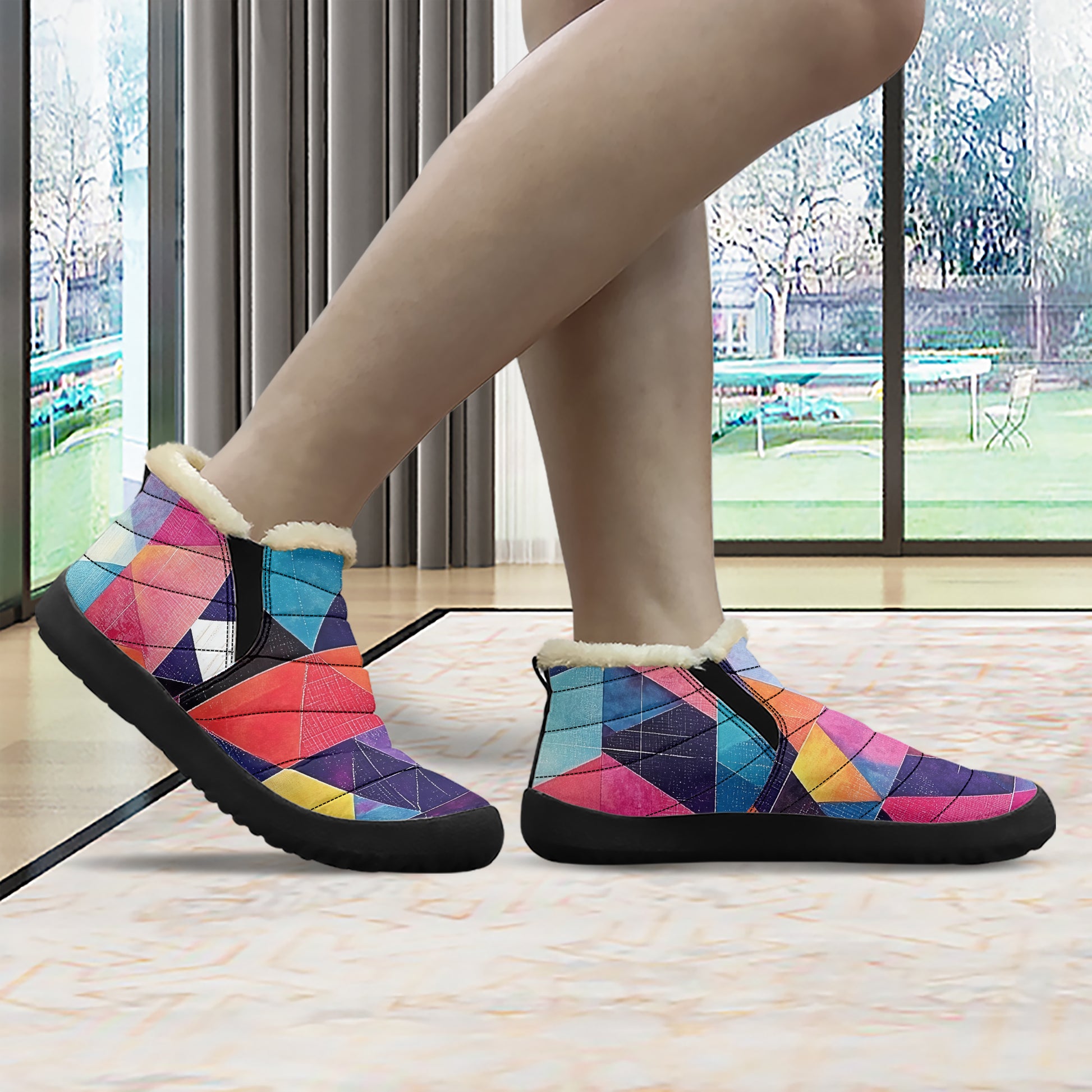 Triangle v1 Faux Fur Slipper Slipper JLR Design