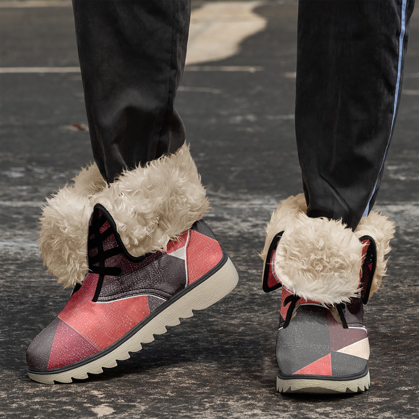 Triangle v2 Chic Boots mit Plüschfutter Stiefel JLR Design