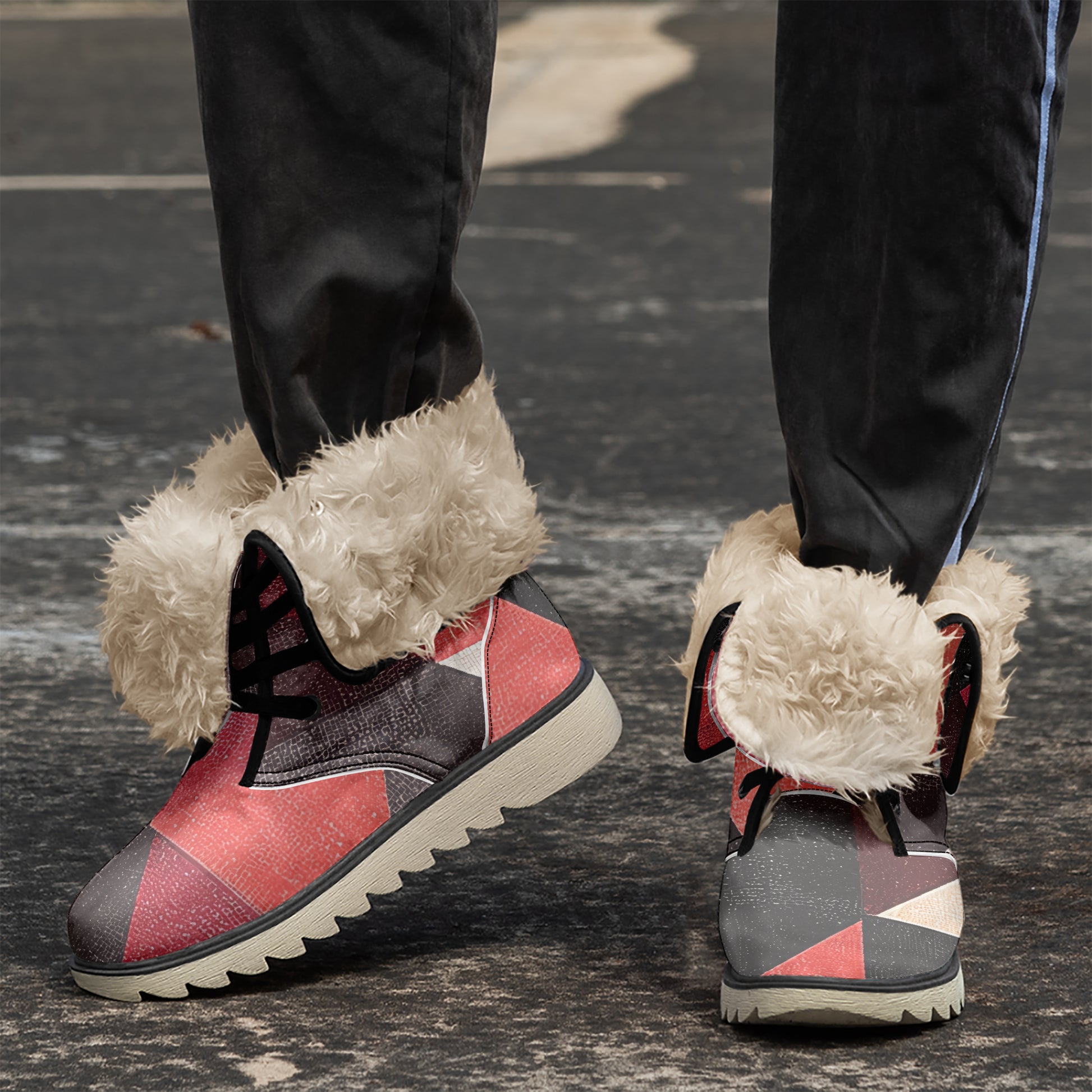 Triangle v2 Chic Boots mit Plüschfutter Stiefel JLR Design