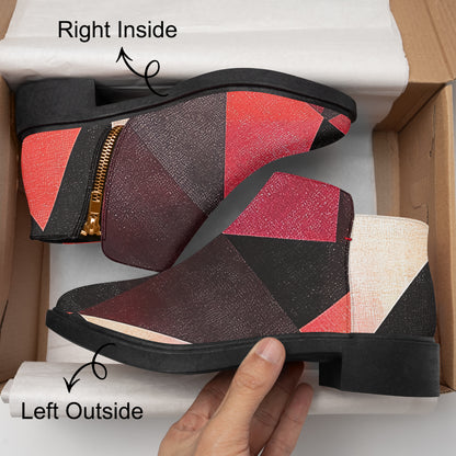 Triangle v2 elegante Reißverschluss-Stiefeletten Stiefeletten JLR Design