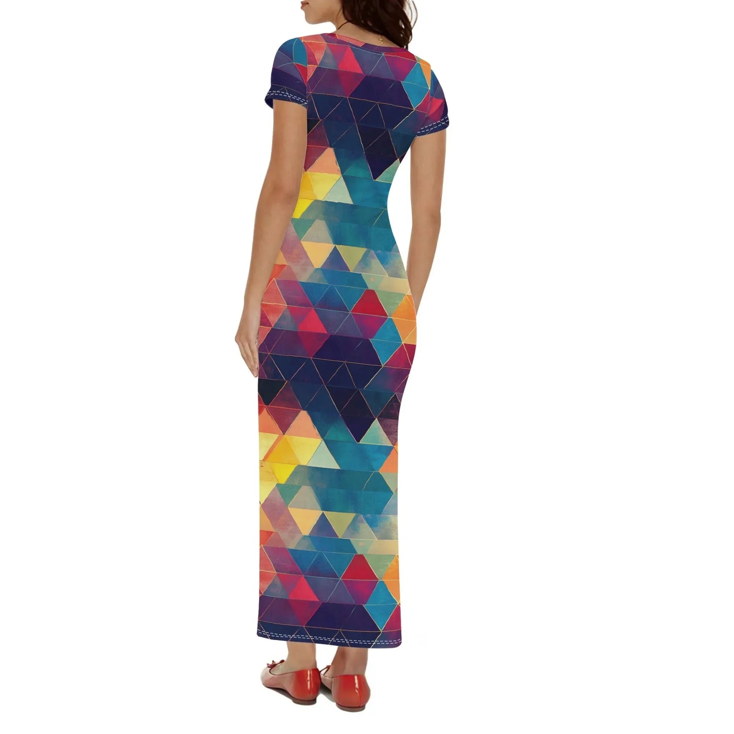 triangle-v2-short-sleeve-long-dress-long-dress-jlr-design-34775 - JLR Design