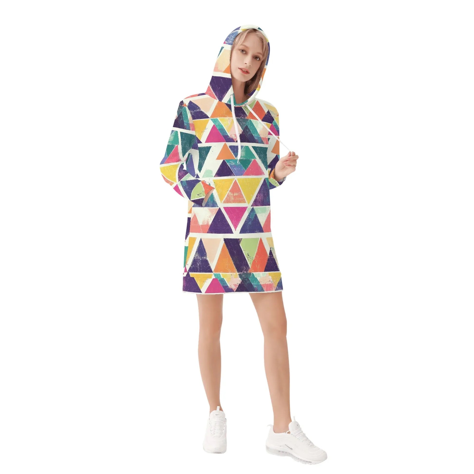 triangle-v3-velvet-hoodie-dress-hoodiekleid-jlr-design-86319 - JLR Design