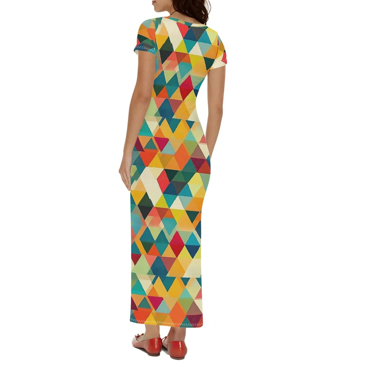 triangle-v5-short-sleeve-long-dress-long-dress-jlr-design-37012 - JLR Design