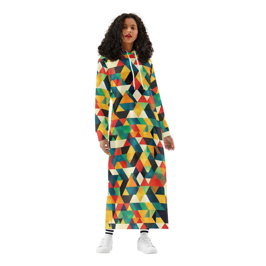 bequemes-leichtes-hoodie-kleid-triangle-v7-hoodiekleid-jlr-design-62006 - JLR Design