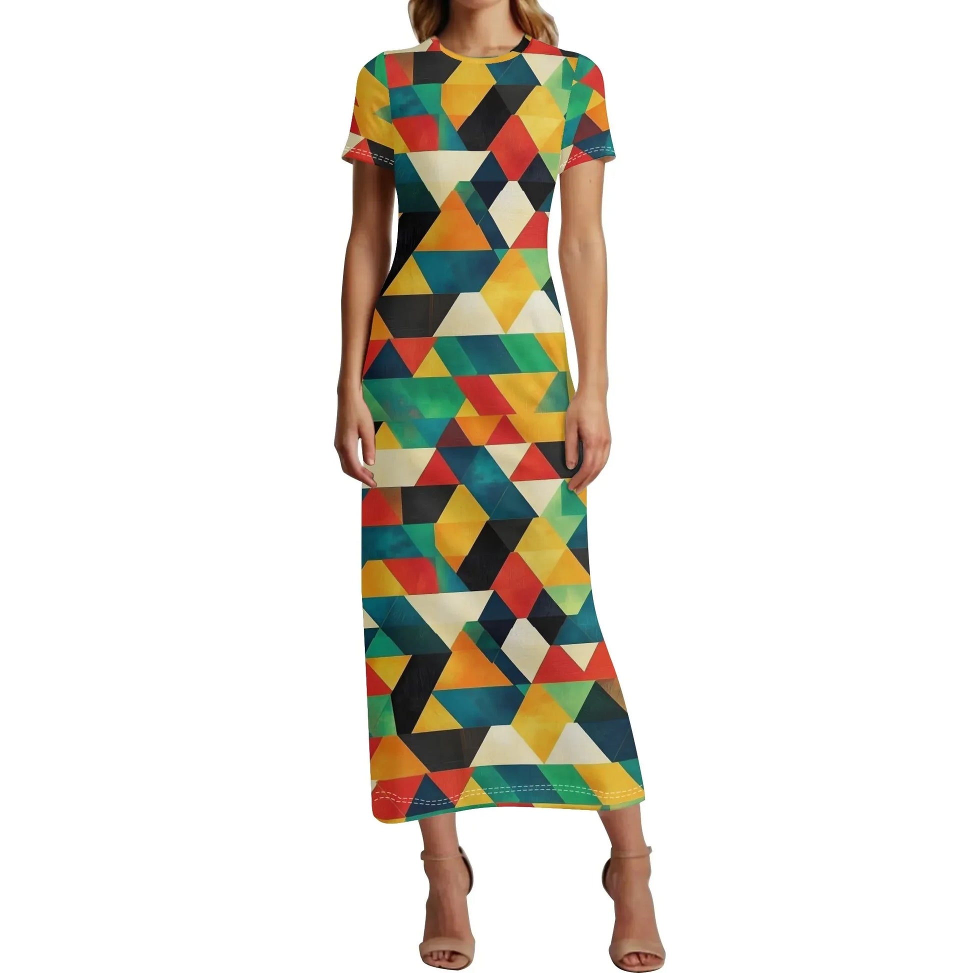 triangle-v7-short-sleeve-long-dress-long-dress-jlr-design-35448 - JLR Design