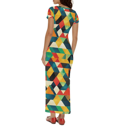 triangle-v7-short-sleeve-long-dress-long-dress-jlr-design-56537 - JLR Design