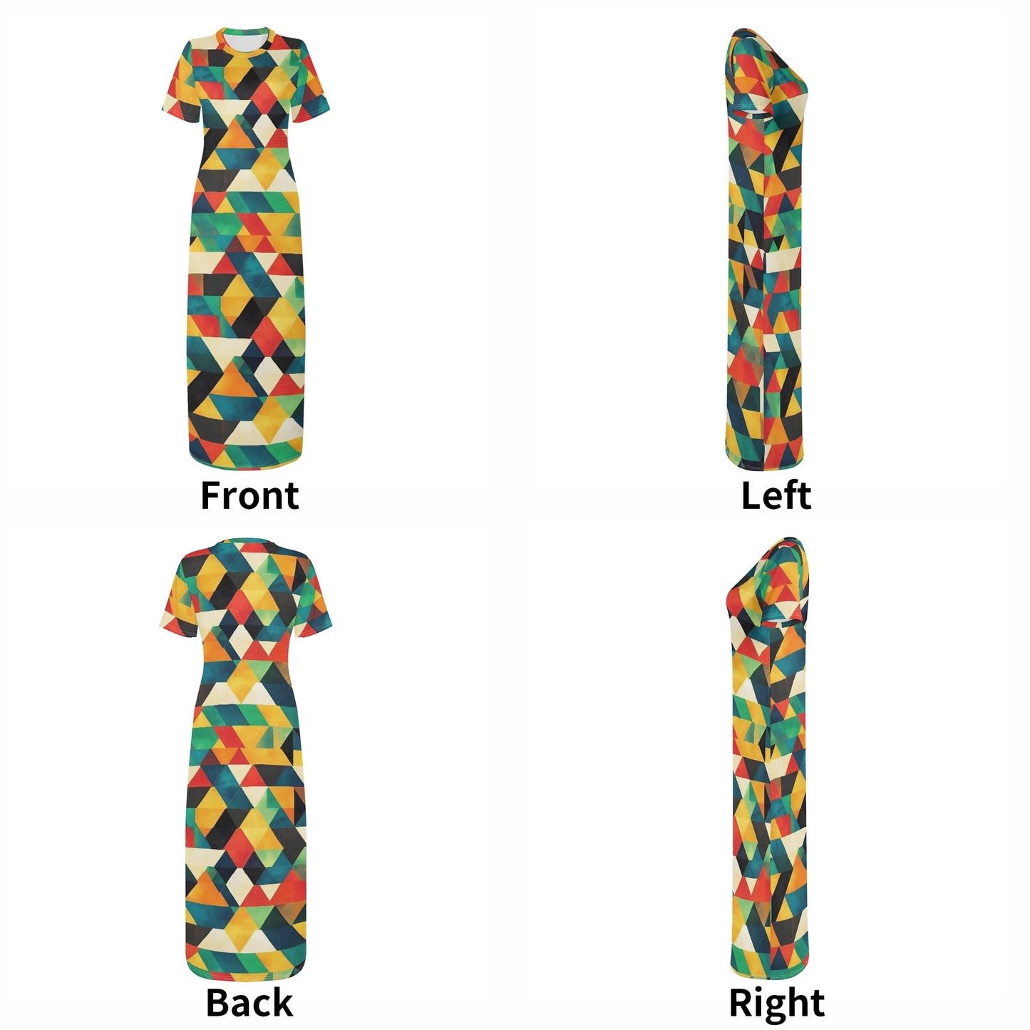 Triangle v7 Short Sleeve Long Dress Long Dress JLR Design