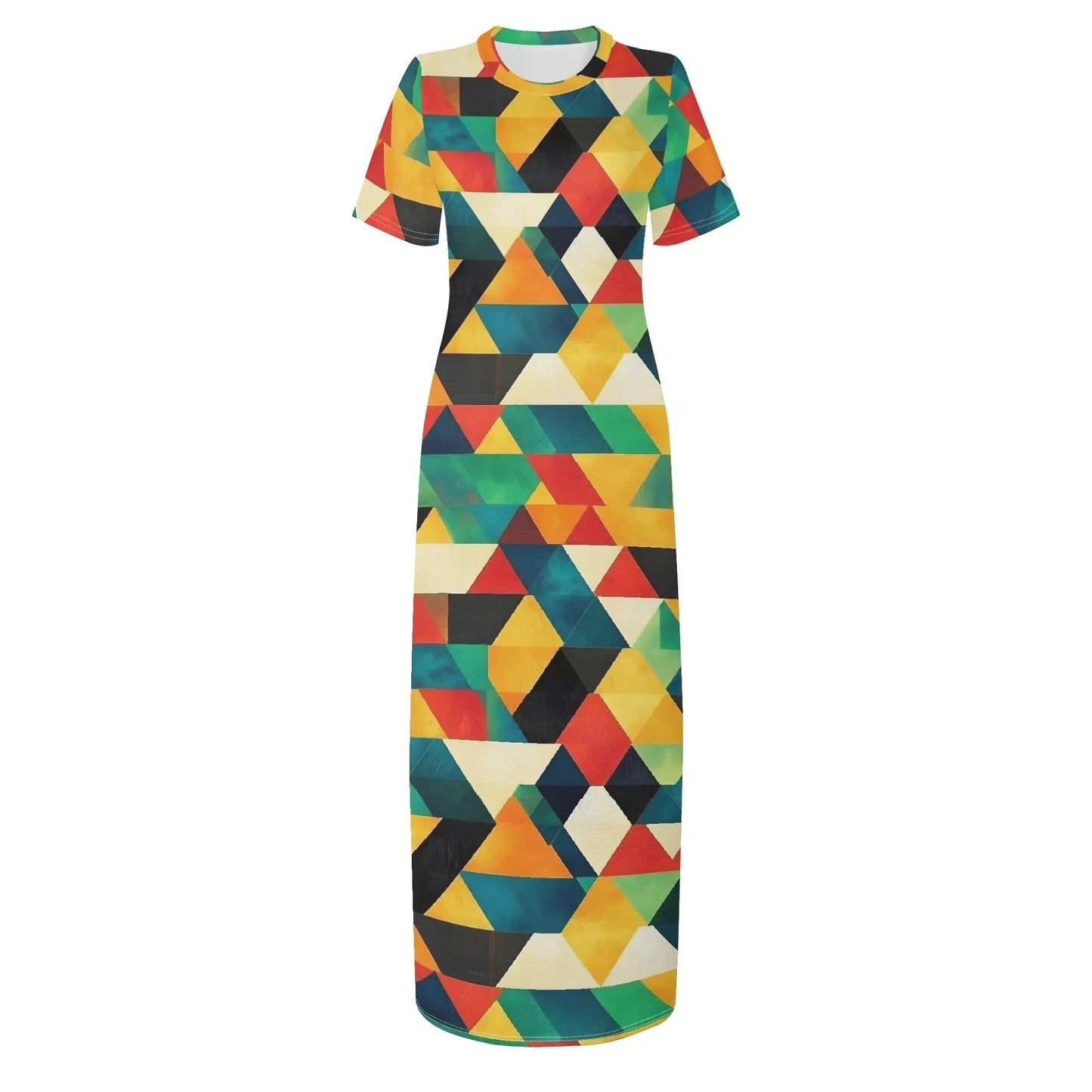 triangle-v7-short-sleeve-long-dress-long-dress-jlr-design-12135 - JLR Design
