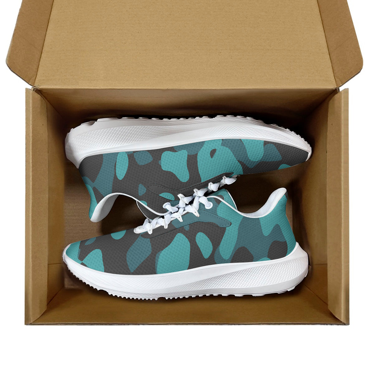 Türkis Camouflage AeroWave Performance Laufschuhe Sneakers JLR Design