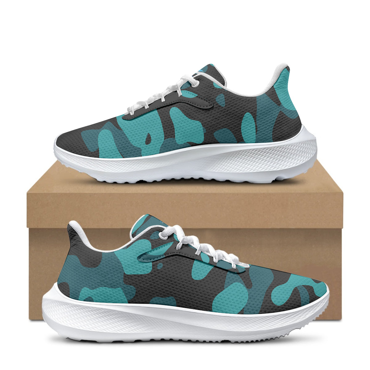 Türkis Camouflage AeroWave Performance Laufschuhe Sneakers JLR Design