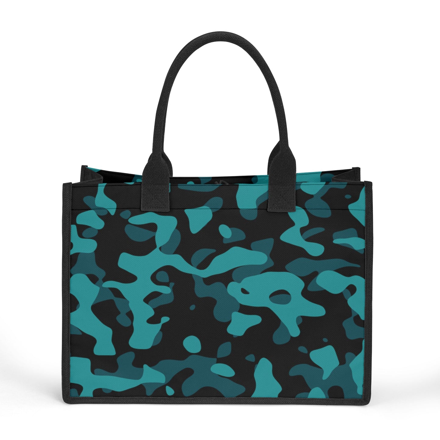 Türkis Camouflage Canvas Shopper Tasche Einkaufstasche JLR Design