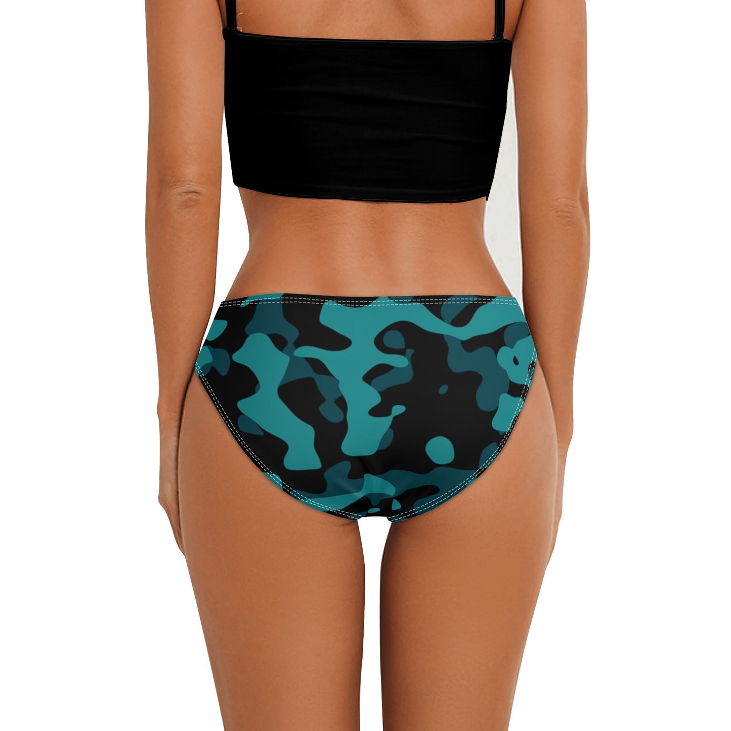 Türkis Camouflage Damen Slip Damen Slip JLR Design