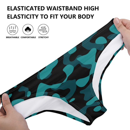 Türkis Camouflage Damen Slip Damen Slip JLR Design