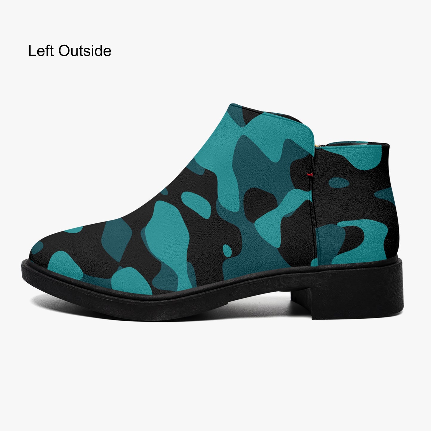 Türkis Camouflage elegante Reißverschluss-Stiefeletten Stiefeletten JLR Design