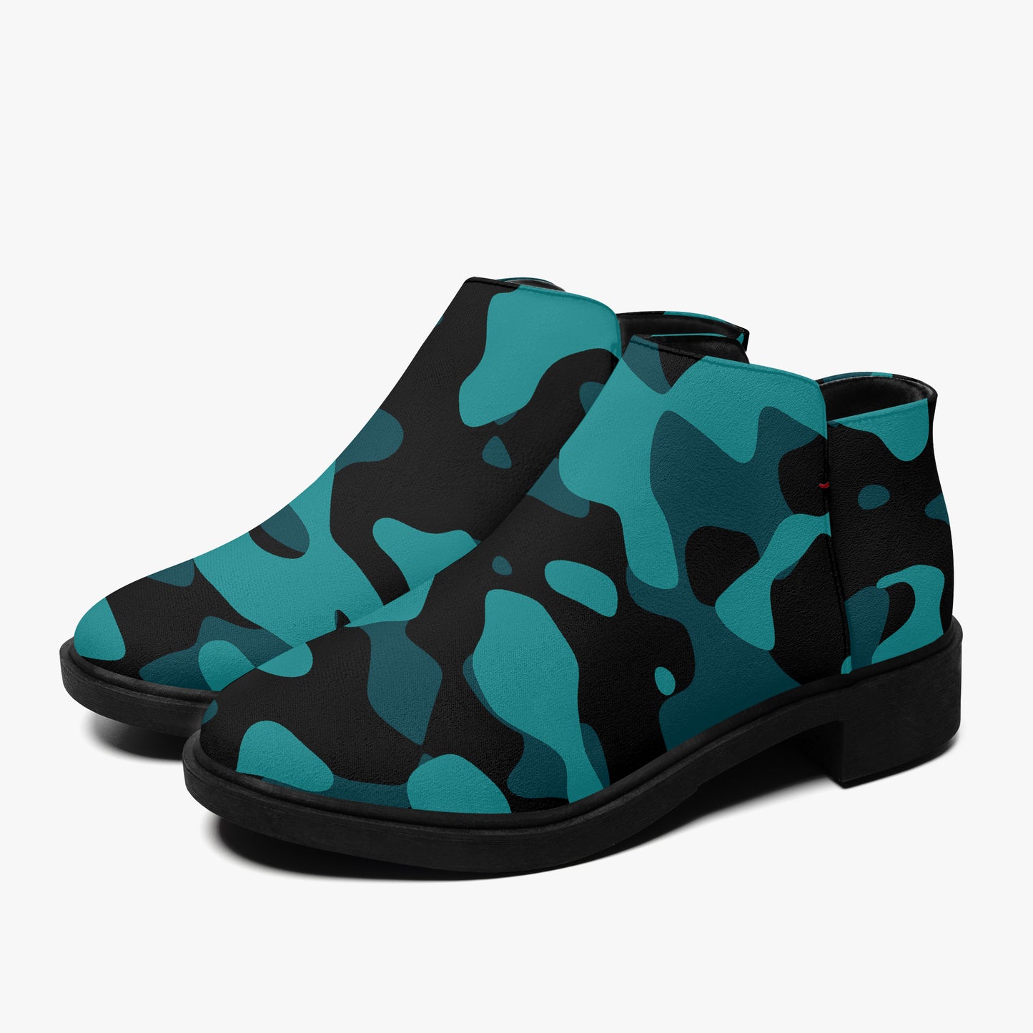 Türkis Camouflage elegante Reißverschluss-Stiefeletten Stiefeletten JLR Design