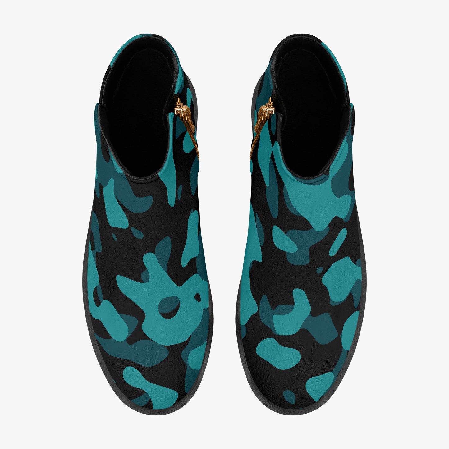 Türkis Camouflage elegante Reißverschluss-Stiefeletten Stiefeletten JLR Design