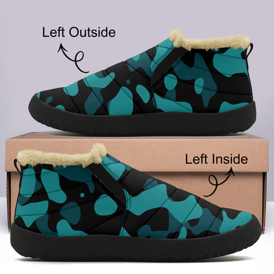 Türkis Camouflage Faux Fur Slipper Slipper JLR Design