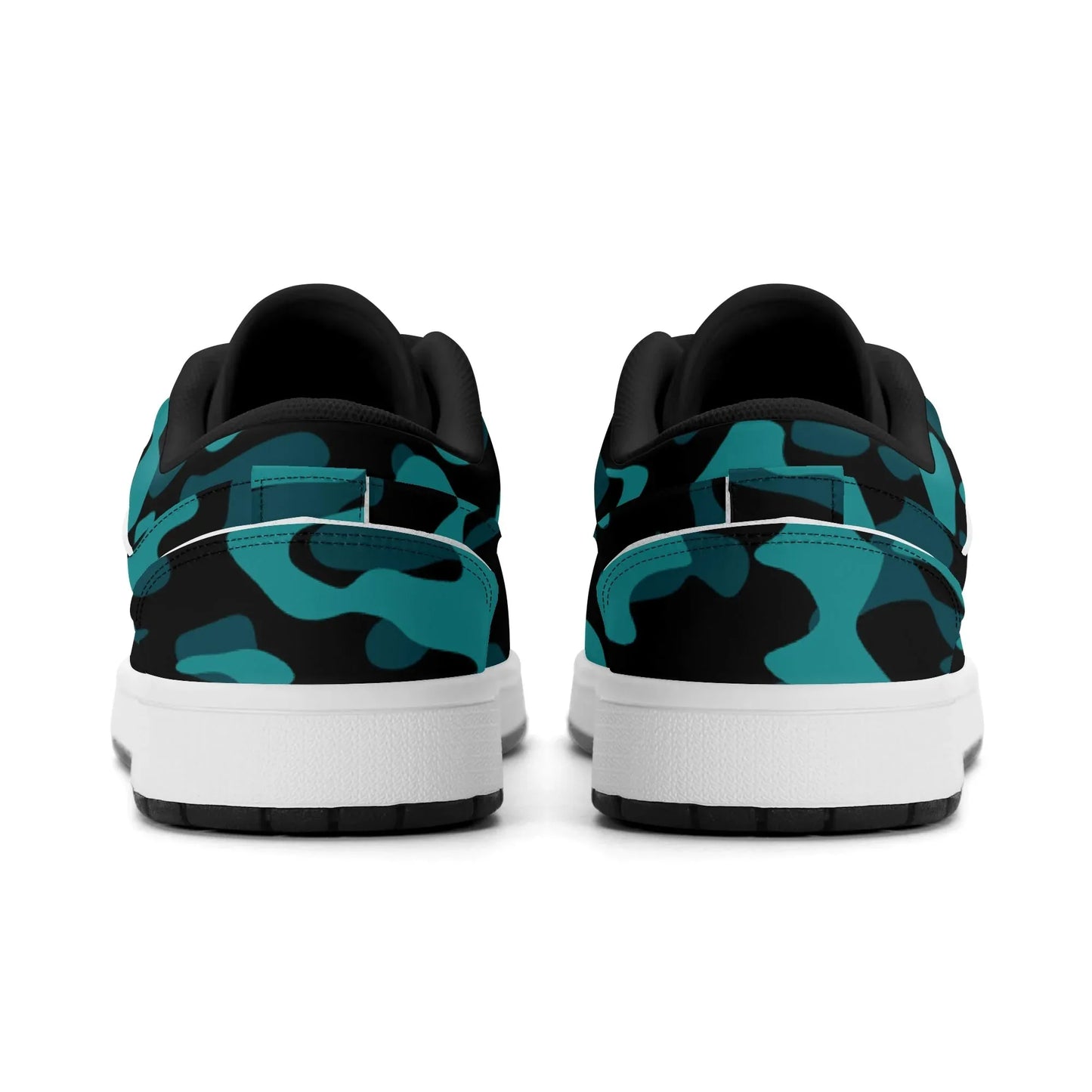 turkis-camouflage-low-top-leder-sneaker-fur-damen-sneaker-jlr-design-80997 - JLR Design