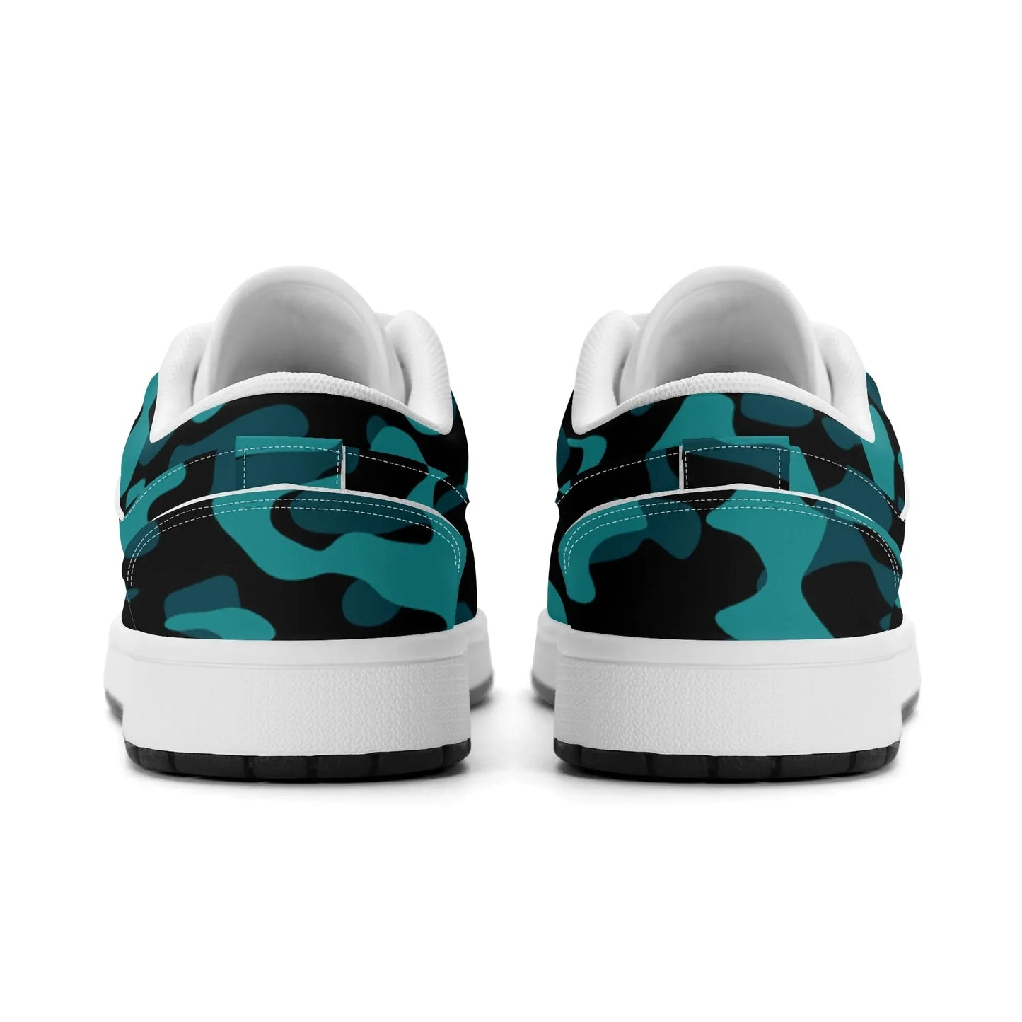 turkis-camouflage-low-top-leder-sneaker-fur-damen-sneaker-jlr-design-47487 - JLR Design