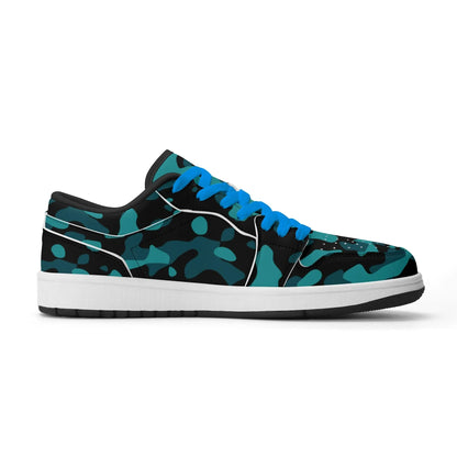 turkis-camouflage-low-top-leder-sneaker-fur-herren-sneaker-jlr-design-17033 - JLR Design