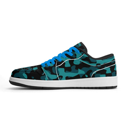 turkis-camouflage-low-top-leder-sneaker-fur-herren-sneaker-jlr-design-99877 - JLR Design