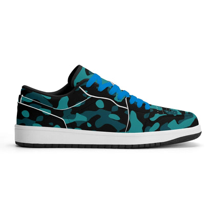 turkis-camouflage-low-top-leder-sneaker-fur-herren-sneaker-jlr-design-47567 - JLR Design