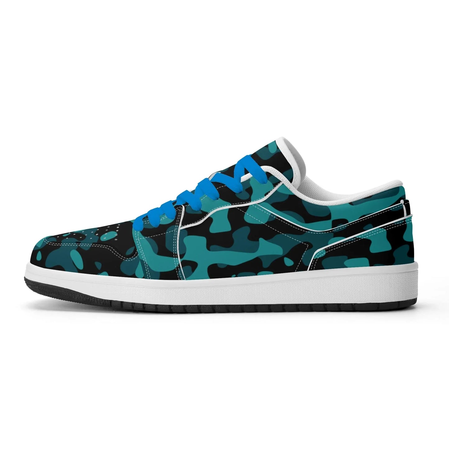turkis-camouflage-low-top-leder-sneaker-fur-herren-sneaker-jlr-design-45663 - JLR Design