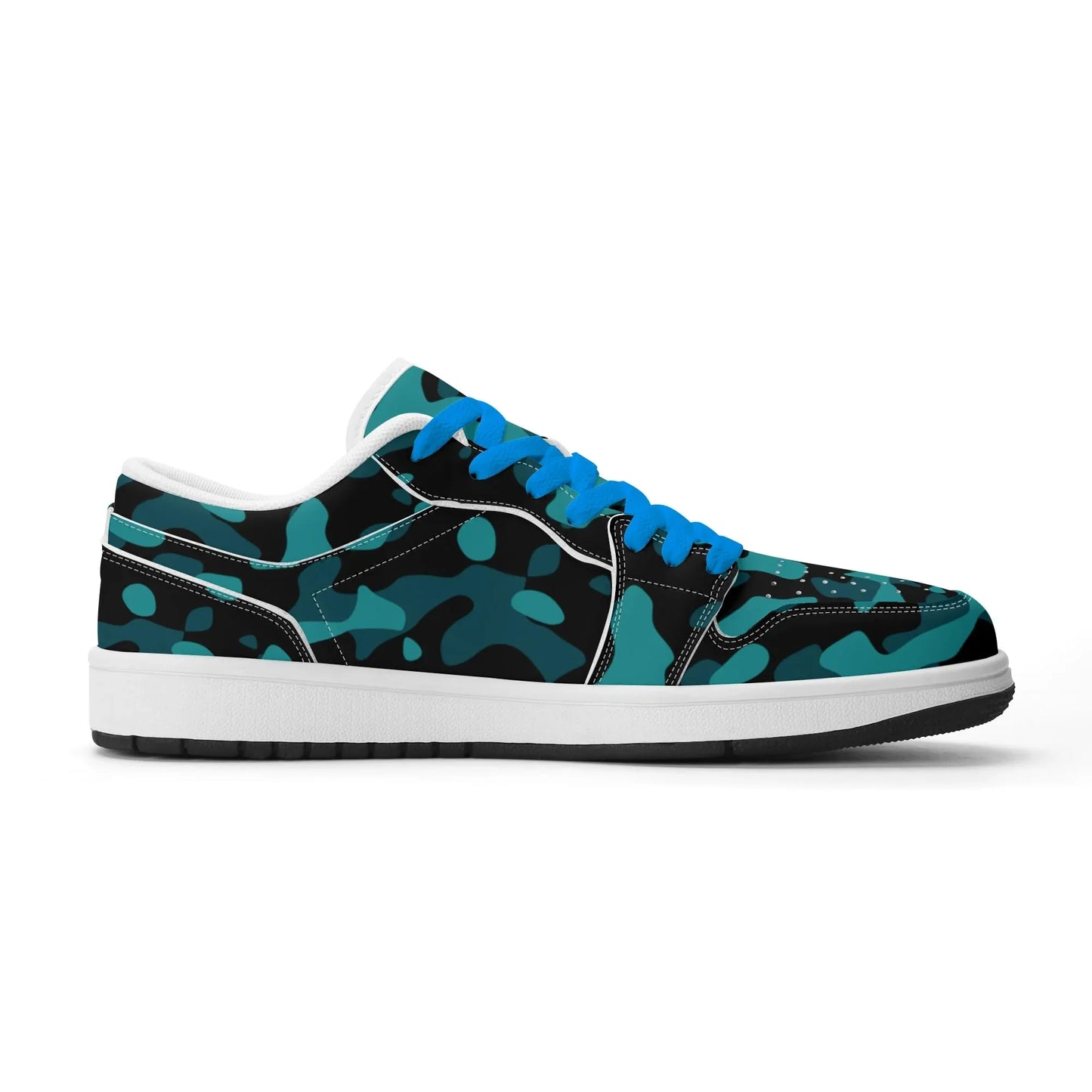 turkis-camouflage-low-top-leder-sneaker-fur-herren-sneaker-jlr-design-90119 - JLR Design