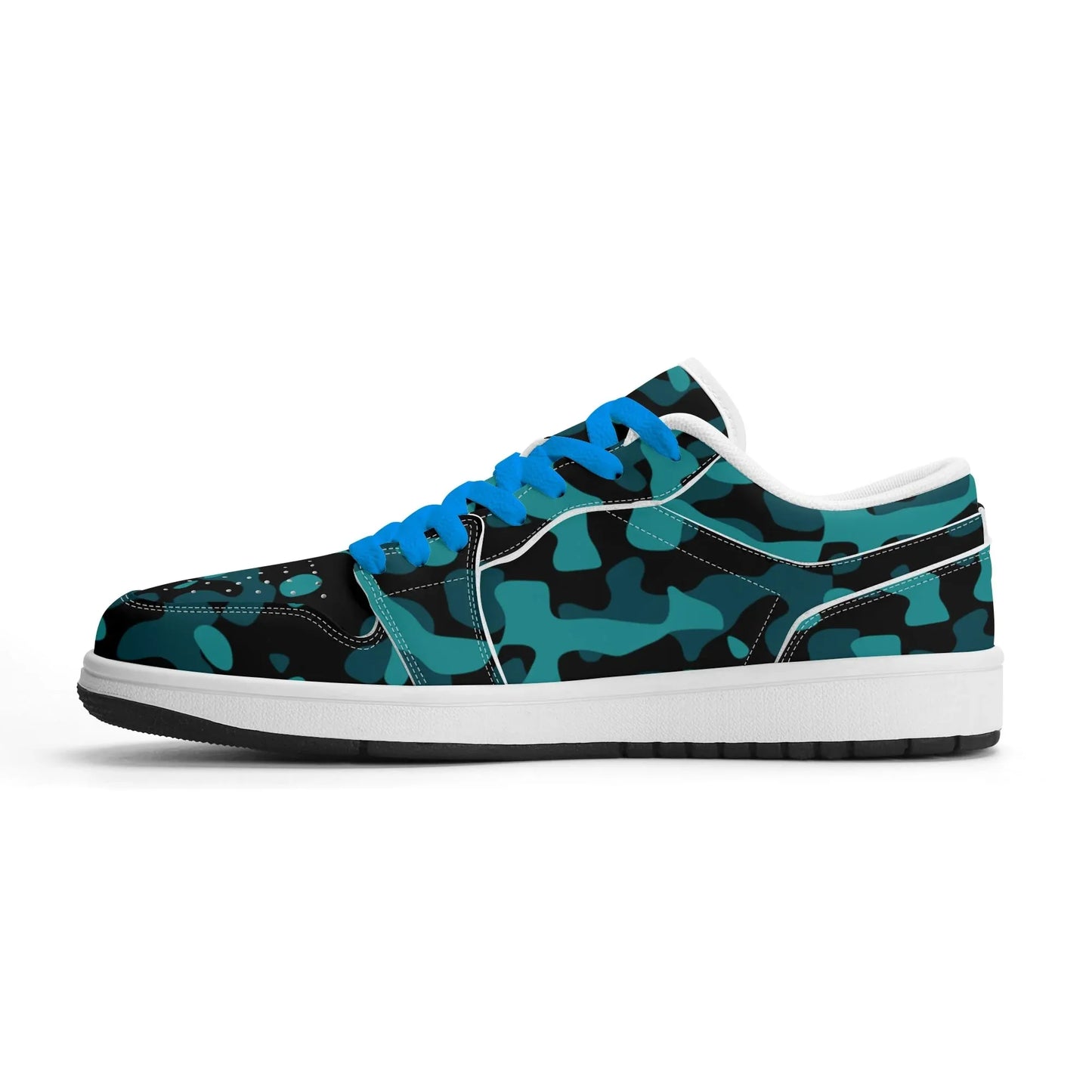turkis-camouflage-low-top-leder-sneaker-fur-herren-sneaker-jlr-design-45503 - JLR Design