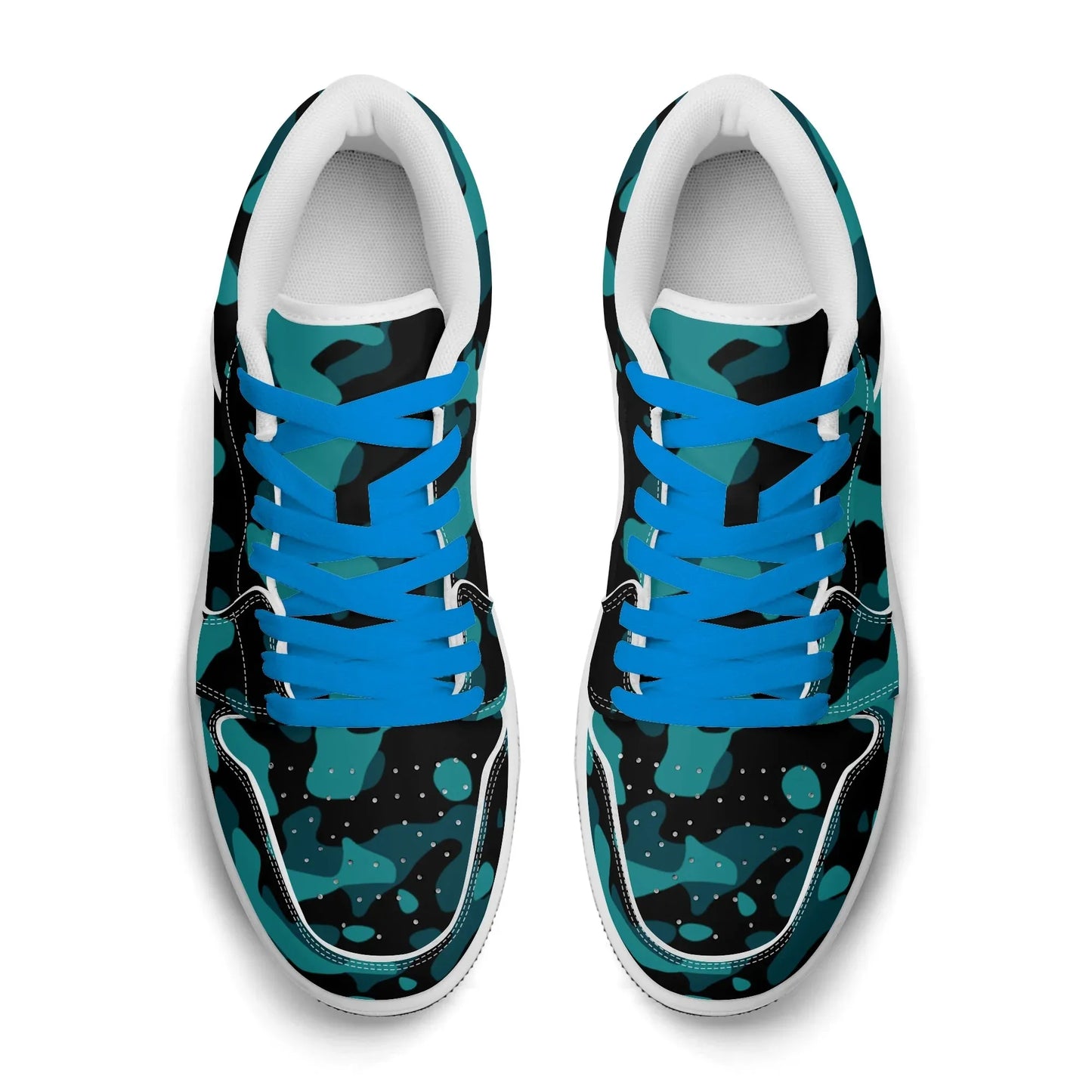 turkis-camouflage-low-top-leder-sneaker-fur-herren-sneaker-jlr-design-49934 - JLR Design