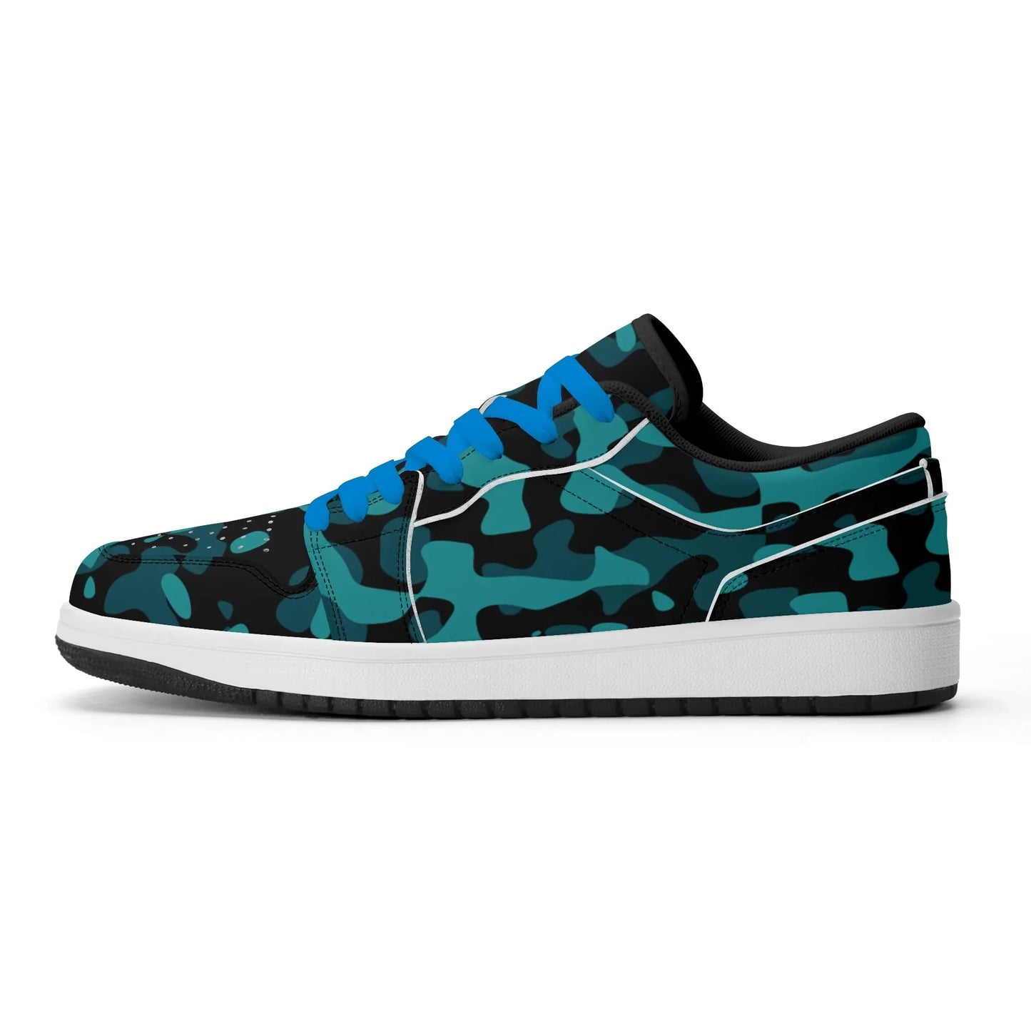 turkis-camouflage-low-top-leder-sneaker-fur-herren-sneaker-jlr-design-81040 - JLR Design