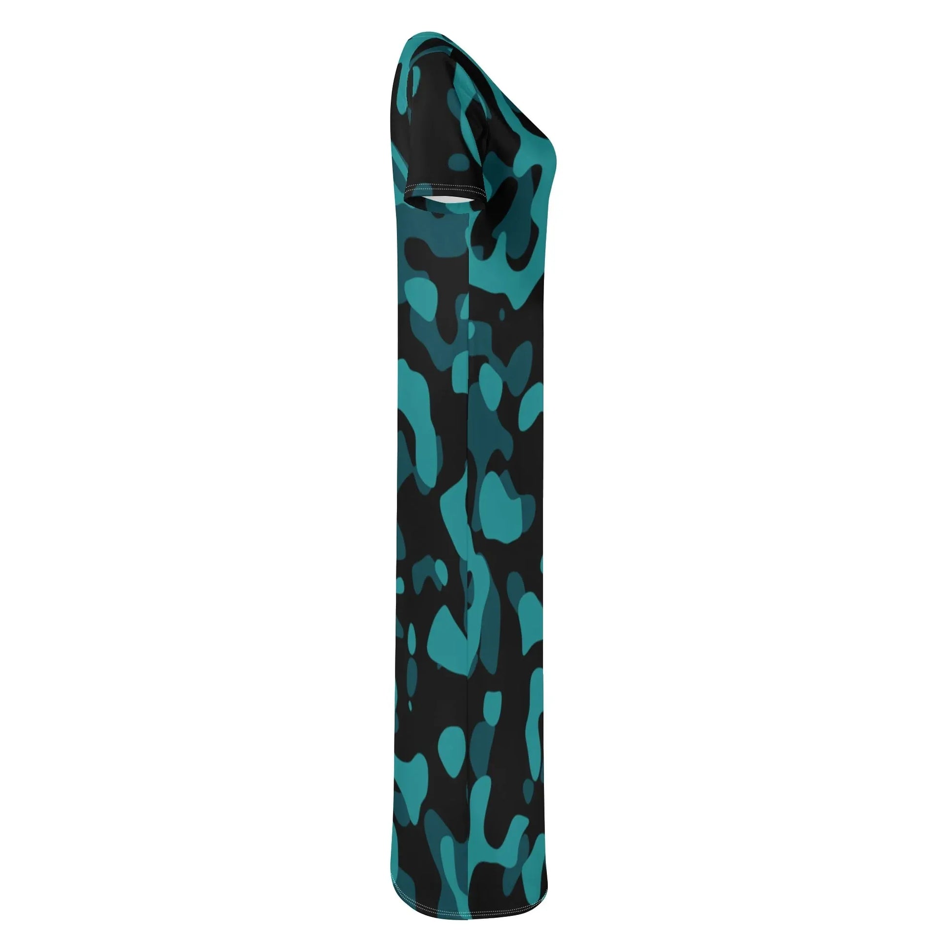turkis-camouflage-short-sleeve-long-dress-long-dress-jlr-design-69636 - JLR Design