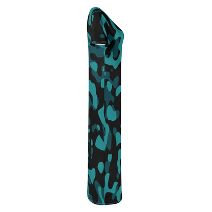 turkis-camouflage-short-sleeve-long-dress-long-dress-jlr-design-69636 - JLR Design