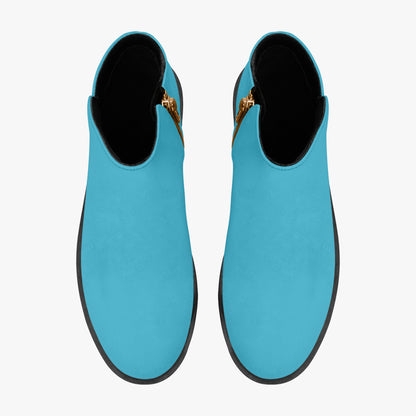 Türkise elegante Reißverschluss-Stiefeletten Stiefeletten JLR Design