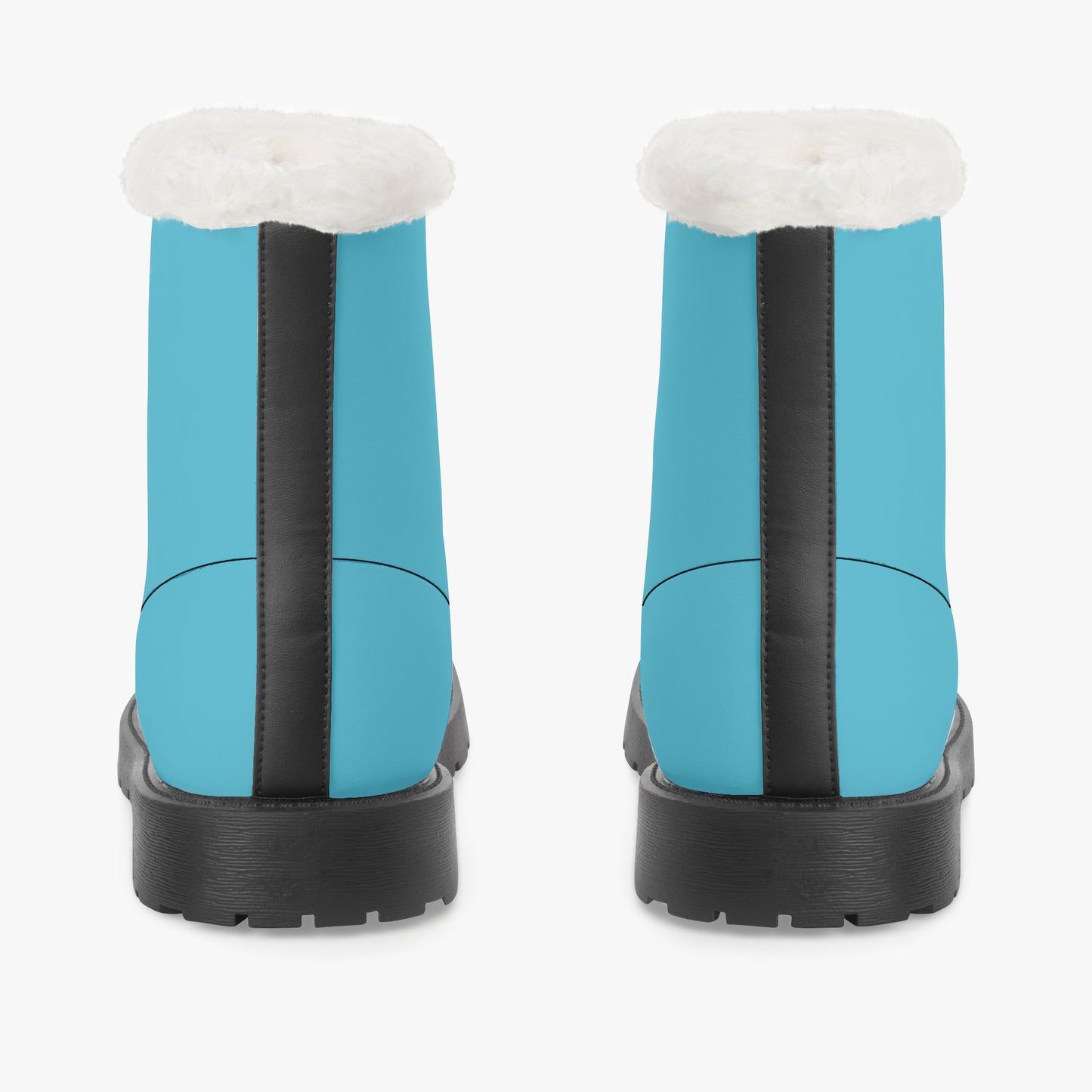 Türkise Faux Fur Leder Boots Boots JLR Design