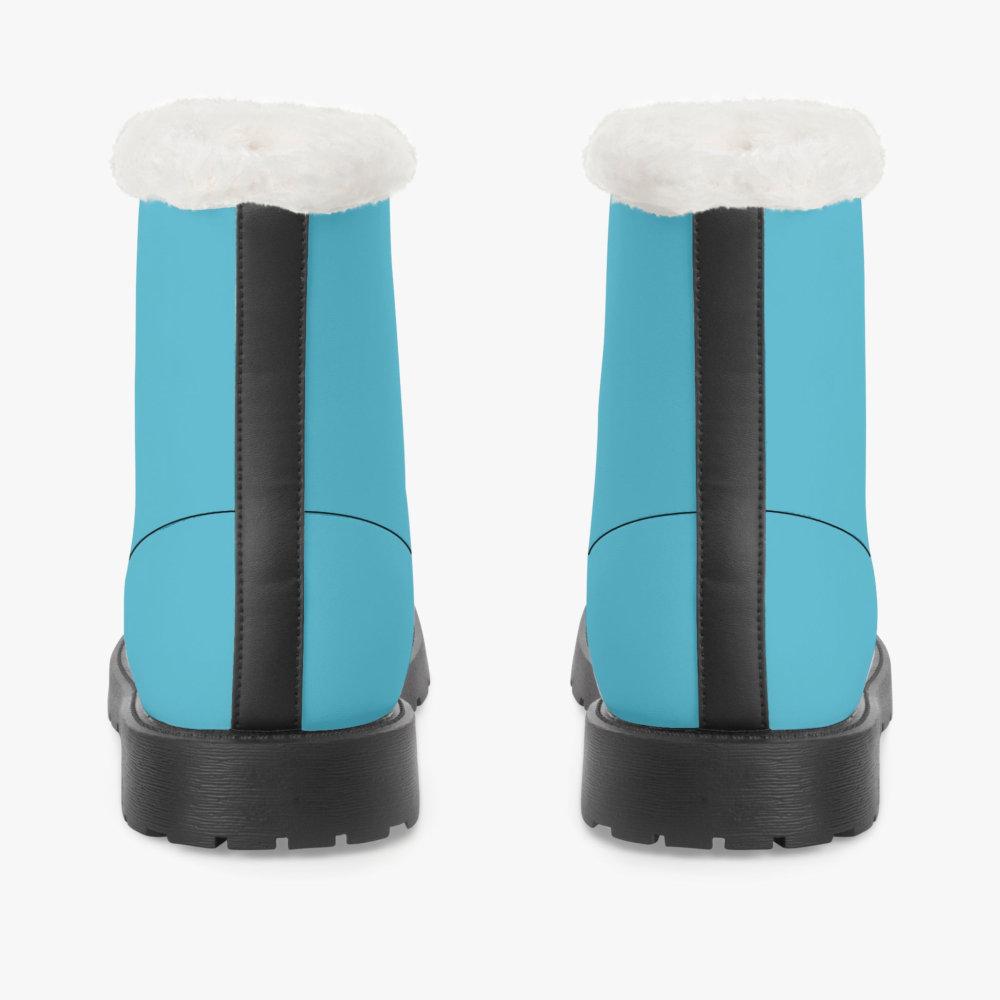 Türkise Faux Fur Leder Boots Boots JLR Design