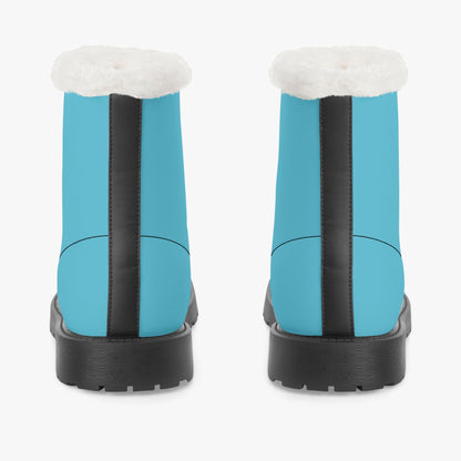 Türkise Faux Fur Leder Boots Boots JLR Design