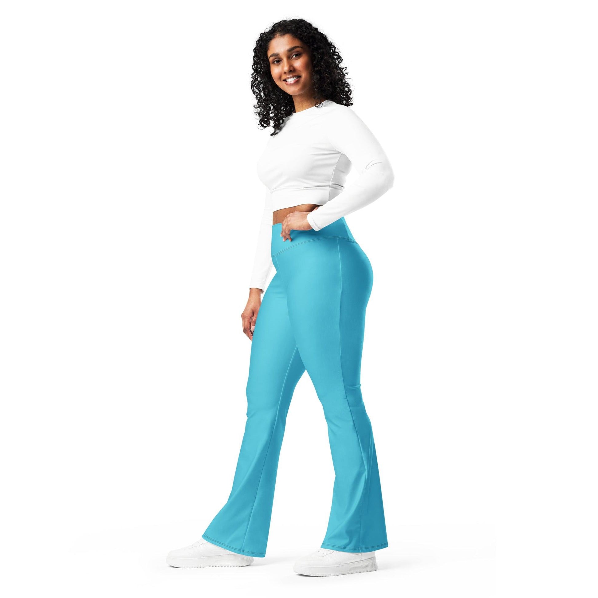 Türkise High Waist Flare Leggings Flare Leggings 59.99 Flare, High, Leggings, türkis, Waist JLR Design