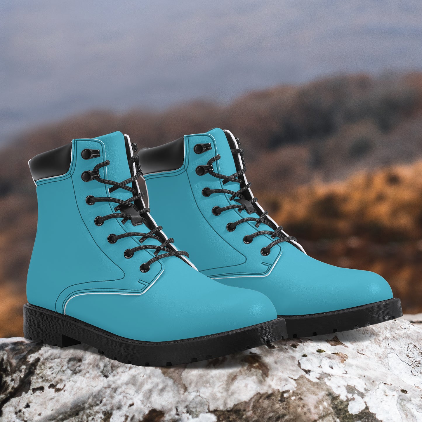 Türkise Leder Boots | Stylische und Warme Winterstiefel Boots JLR Design